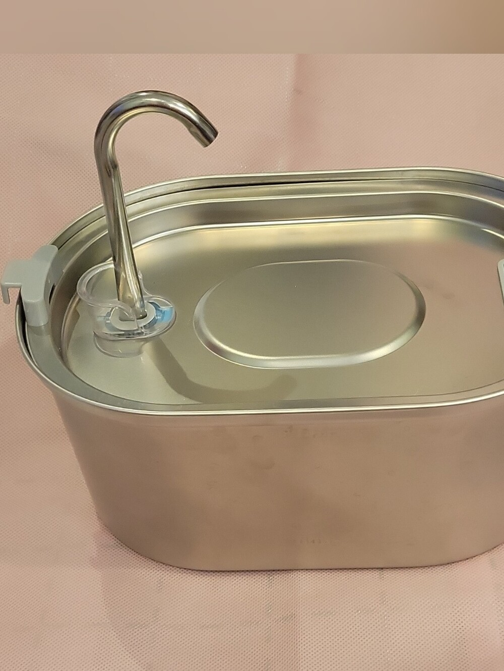 Stainless Steel Cat Water Fountain - Silver